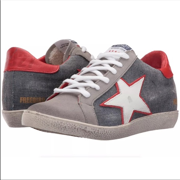 Freebird By Steven | Distressed Star Sneakers - Picture 6 of 6